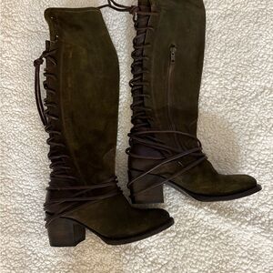 Freebird by Steven Green and Brown Lace Up Boots
